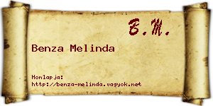 Benza Melinda névjegykártya