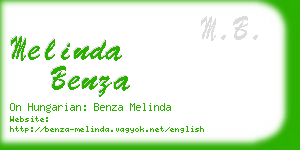 melinda benza business card